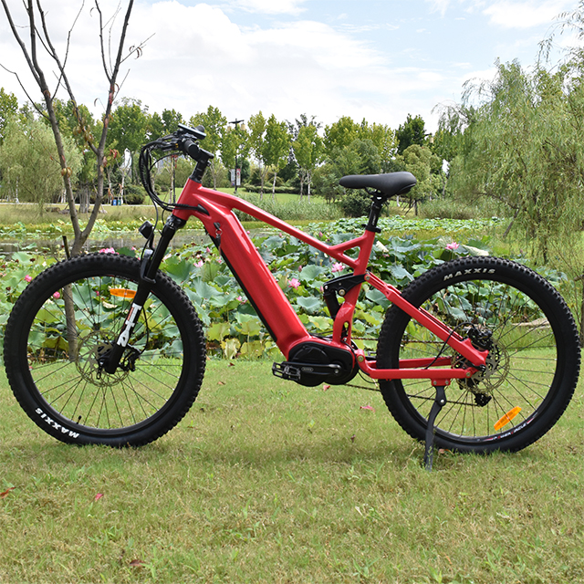 Buong suspensyon 1000W Power Mountain E Bike Ebike na may mas payat na gulong