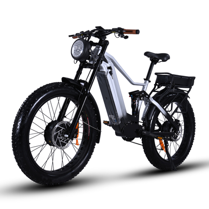 Malakas na dalawahan na motor dual baterya electric bike 52V 1000W+1000W fat gulong modelo para ibenta
