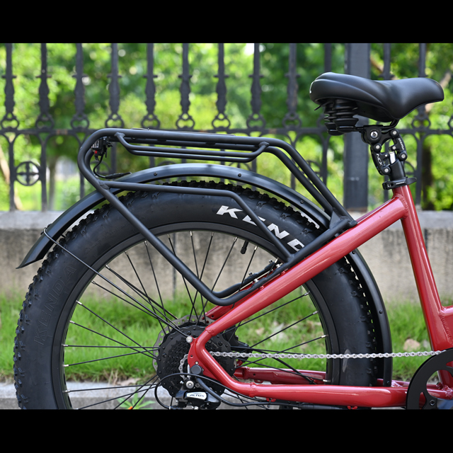 Hakbang sa pamamagitan ng disenyo ng electric fat gulong bike 26 'pulgada gulong single/dual baterya electric bike para ibenta