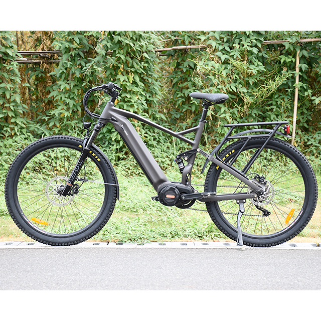 Buong suspensyon 1000W Power Mountain E Bike Ebike na may mas payat na gulong